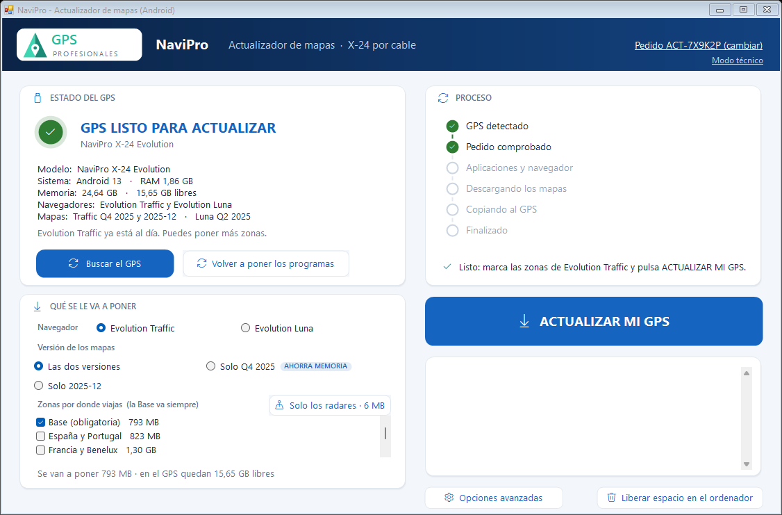 La ficha: los dos navegadores y la versión de cada uno