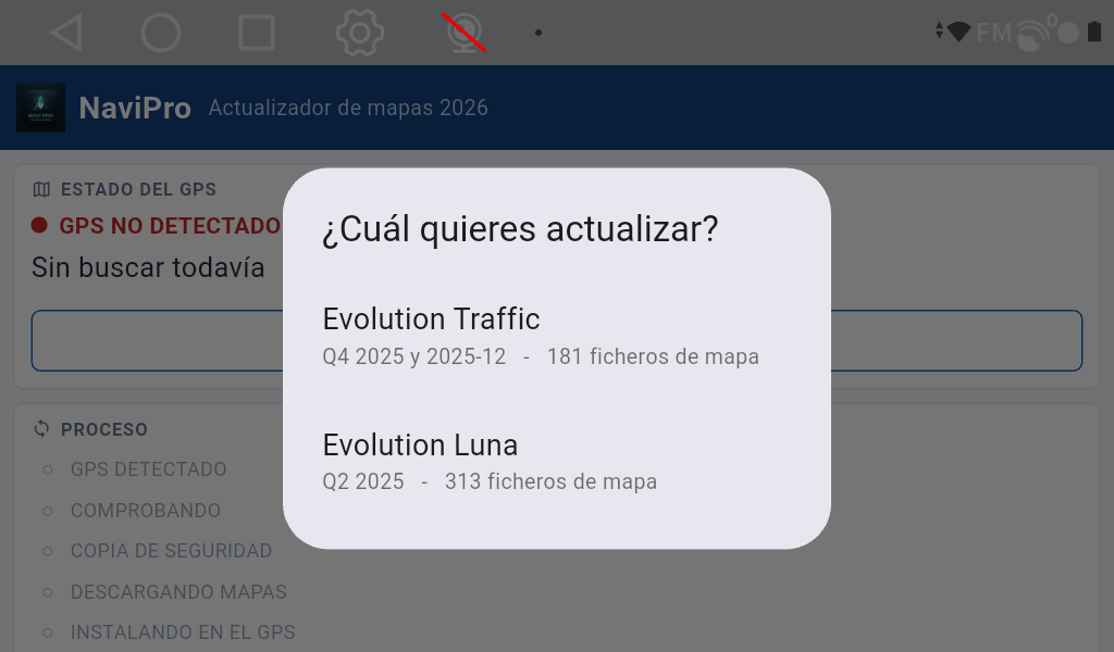 Con los dos navegadores, eliges cuál actualizar