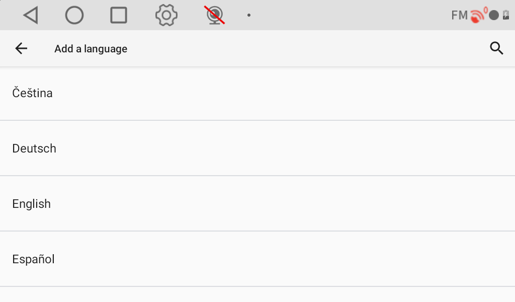 Busca Español en la lista