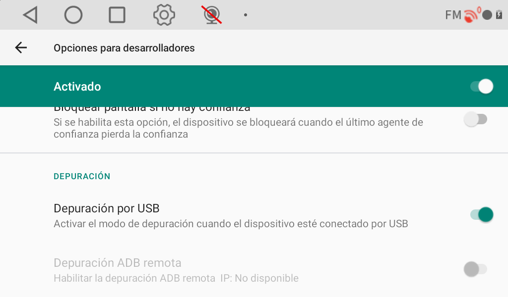 Depuración por USB encendida: esto es lo que hace falta