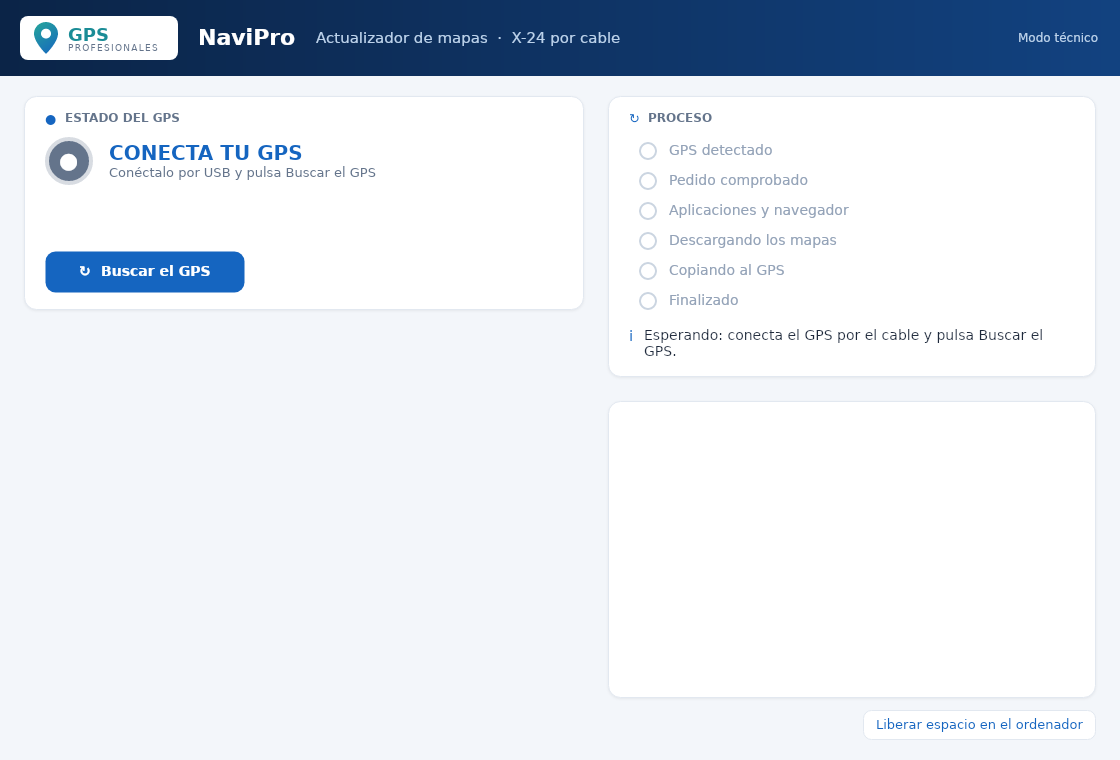 El programa recién abierto (en Linux; en el Mac es igual)