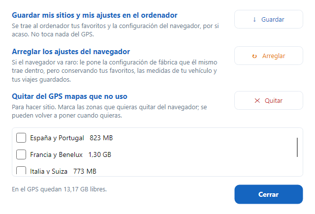 Opciones avanzadas
