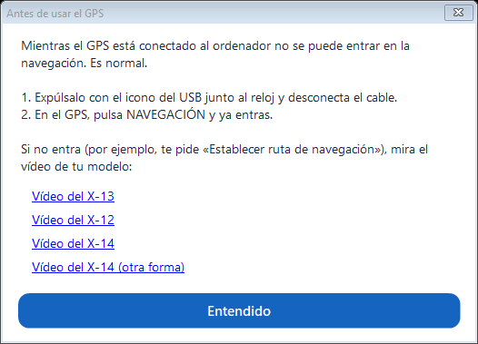 Un GPS con varios programas, listo para actualizar. Mientras esté conectado al ordenador no se puede entrar en la navegación: es normal.